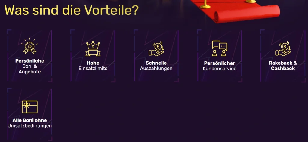 Winz Casino VIP Vorteile mit Cashback hohen Limits und persönlichem Service